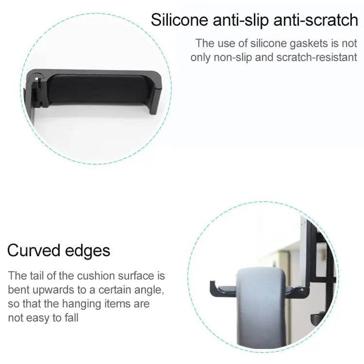 Desktop Lock Clip Type Metal Foldable Headset Stand Display Hanger Desktop Lock Clip Type