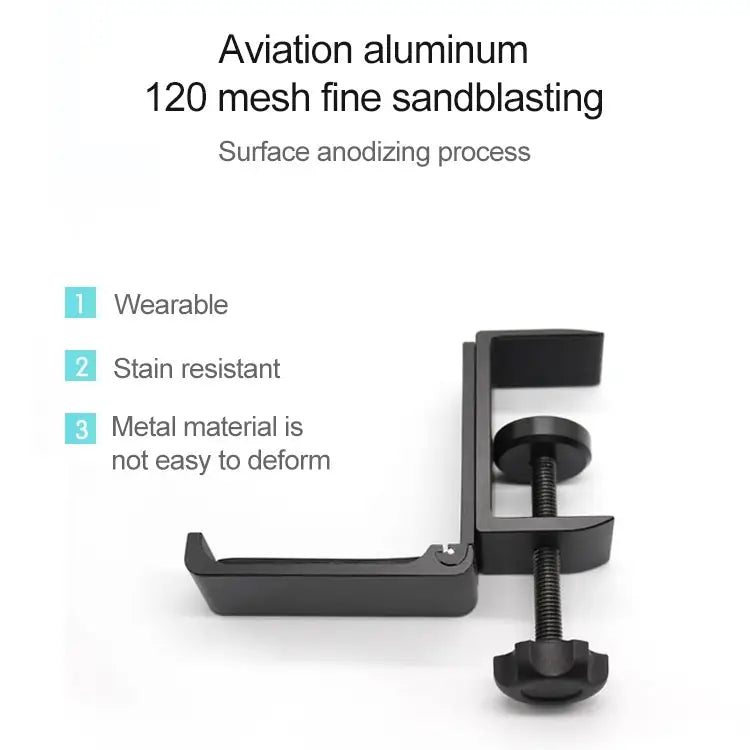 Desktop Lock Clip Type Metal Foldable Headset Stand Display Hanger Desktop Lock Clip Type