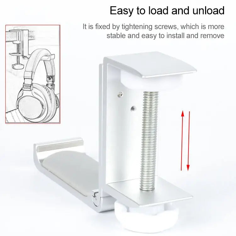 Desktop Lock Clip Type Metal Foldable Headset Stand Display Hanger Desktop Lock Clip Type
