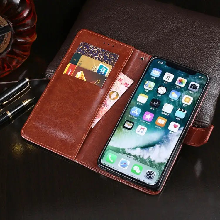 dewei Crazy Horse Texture Horizontal Flip Leather Case with Holder & Card Slots & Wallet For iPhone XS - Apple
