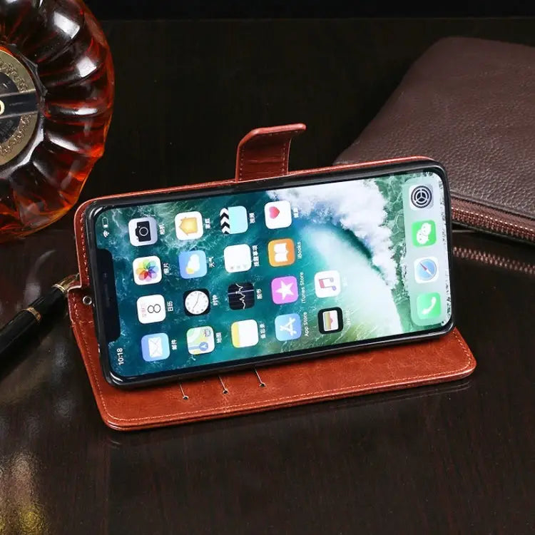 dewei Crazy Horse Texture Horizontal Flip Leather Case with Holder & Card Slots & Wallet For iPhone XS - Apple