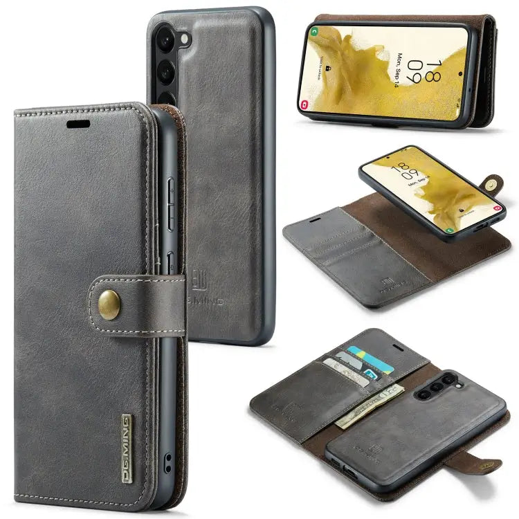 DG.MING Crazy Horse Texture Detachable Magnetic Leather Case For iPhone 12/12 Pro For iPhone 12 Pro Max For Samsung