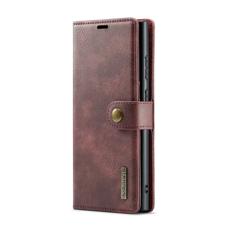 DG.MING Crazy Horse Texture Detachable Magnetic Leather Case For Samsung Galaxy S23 Ultra 5G - Samsung Accessories