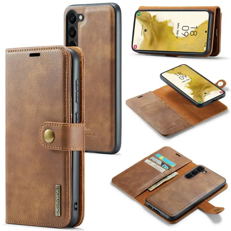 DG.MING Crazy Horse Texture Detachable Magnetic Leather Case For iPhone 12/12 Pro For iPhone 12 Pro Max For Samsung