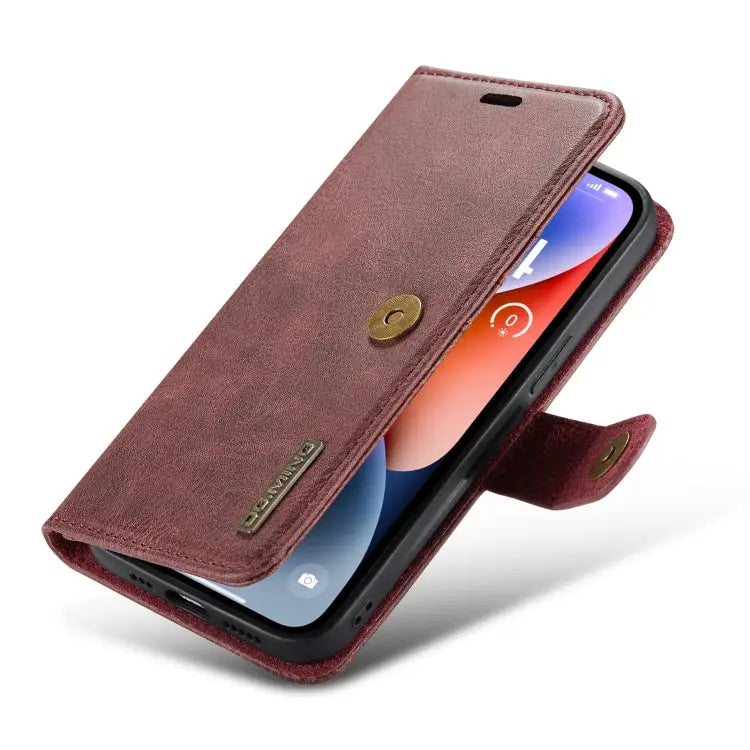 DG.MING Crazy Horse Texture Detachable Magnetic Leather Case For iPhone 14 For iPhone 14 Plus For iPhone 14 Pro