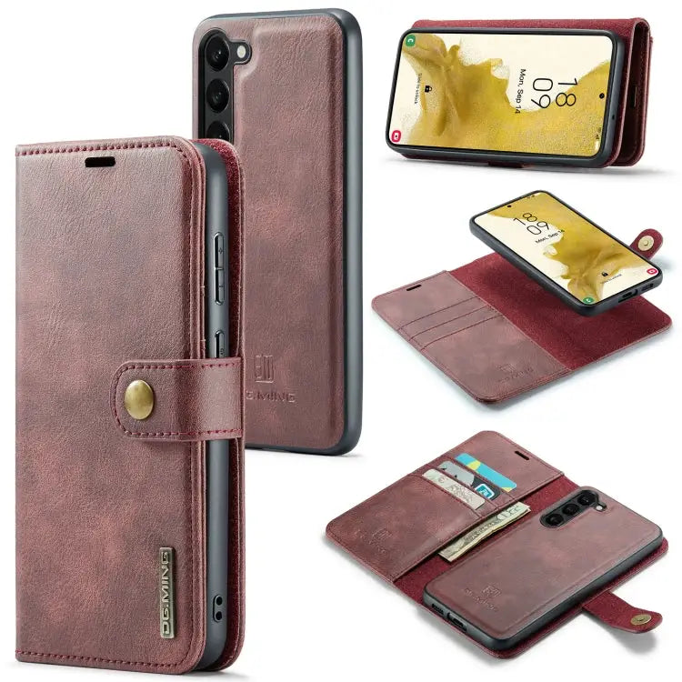 DG.MING Crazy Horse Texture Detachable Magnetic Leather Case For iPhone 12/12 Pro For iPhone 12 Pro Max For Samsung