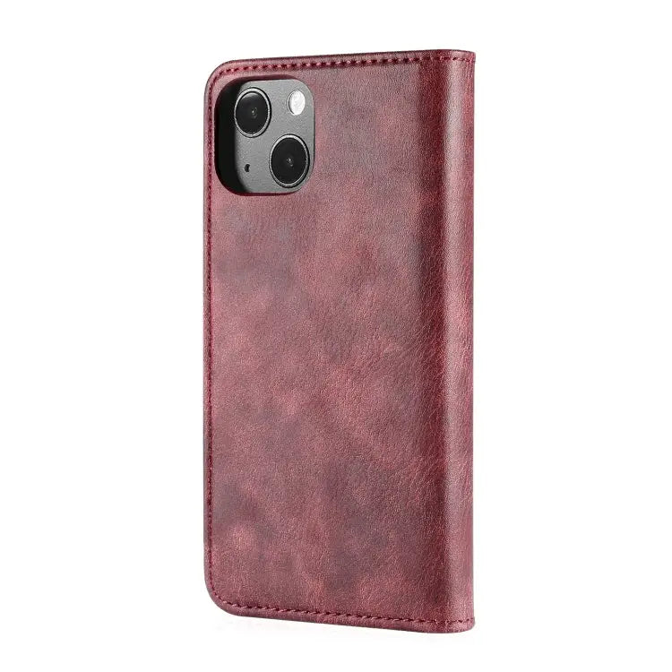 DG.MING Crazy Horse Texture Flip Detachable Magnetic Leather Case with Holder & Card Slots & Wallet For iPhone 13 mini
