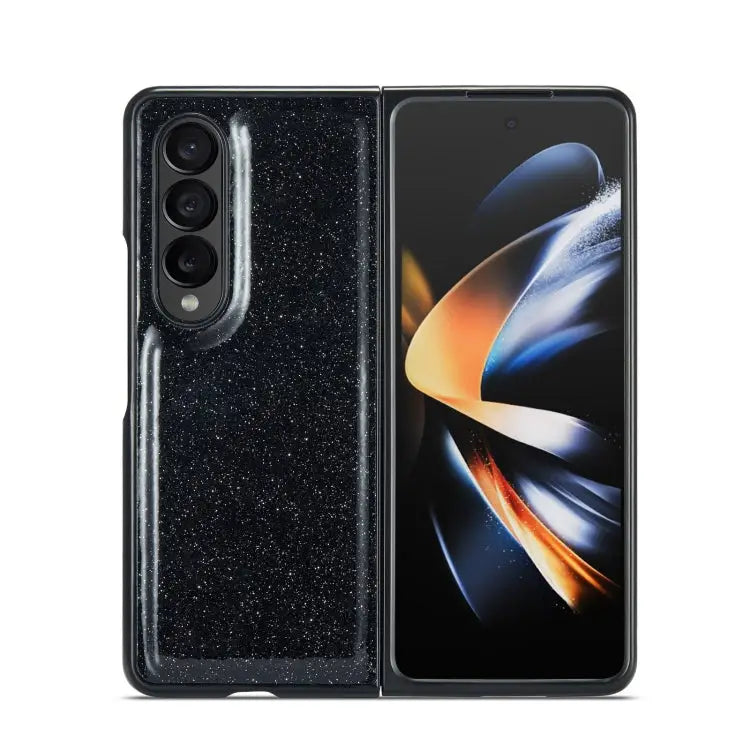 DG.MING M3 Series Glitter Powder Card Bag Leather Case For Samsung Galaxy Z Fold3 5G For Samsung Galaxy Z Fold4 5G