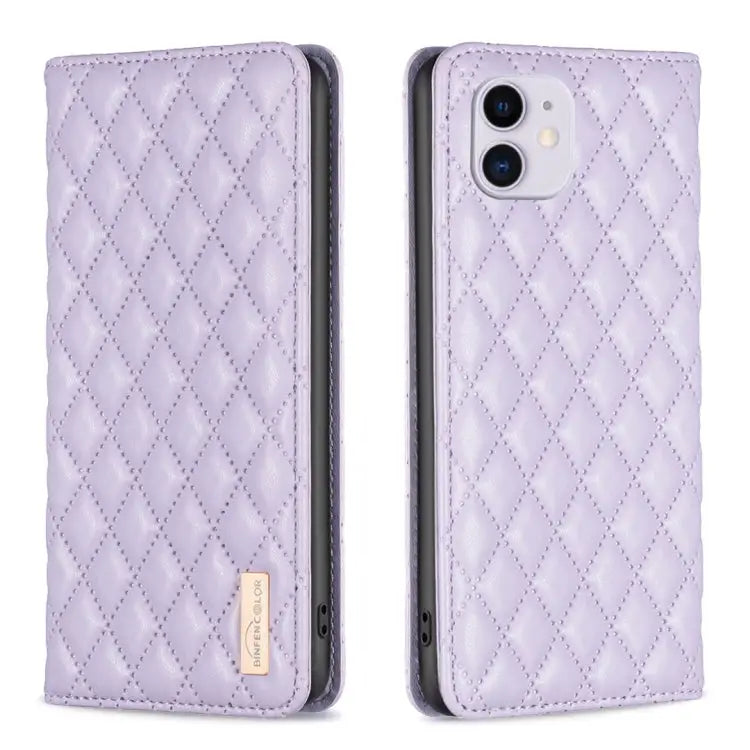 Diamond Lattice Magnetic Leather Flip Phone Case For iPhone 12 / 12 Pro For iPhone 11 Pro Max For iPhone 11 Pro