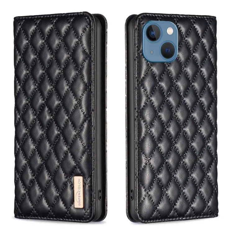 Diamond Lattice Magnetic Leather Flip Phone Case For iPhone 13 Pro Max For iPhone 13 Pro For iPhone 13 For iPhone 12