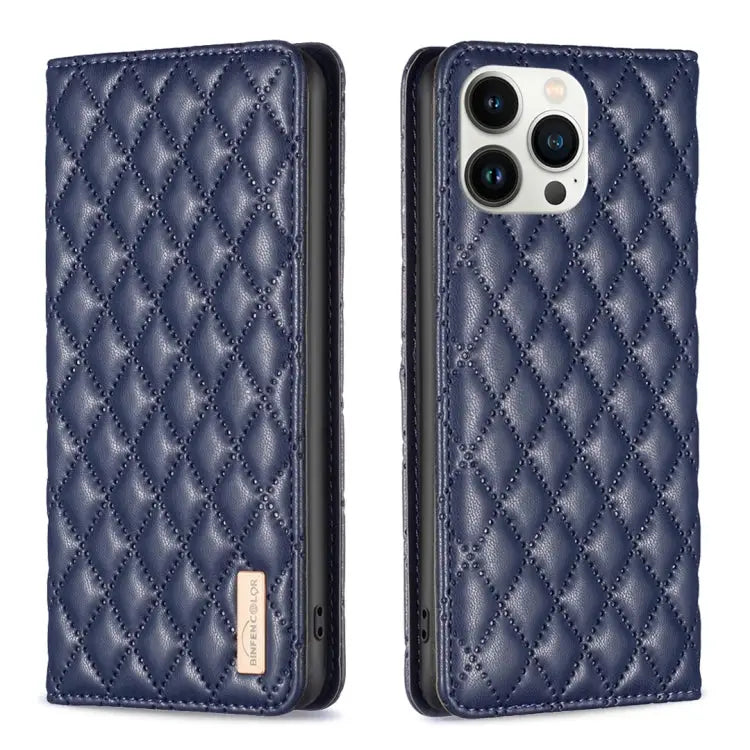 Diamond Lattice Magnetic Leather Flip Phone Case For iPhone 13 Pro Max For iPhone 13 Pro For iPhone 13 For iPhone 12