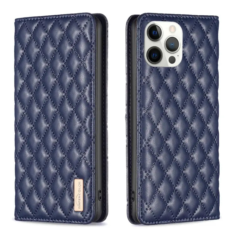 Diamond Lattice Magnetic Leather Flip Phone Case For iPhone 13 Pro Max For iPhone 13 Pro For iPhone 13 For iPhone 12