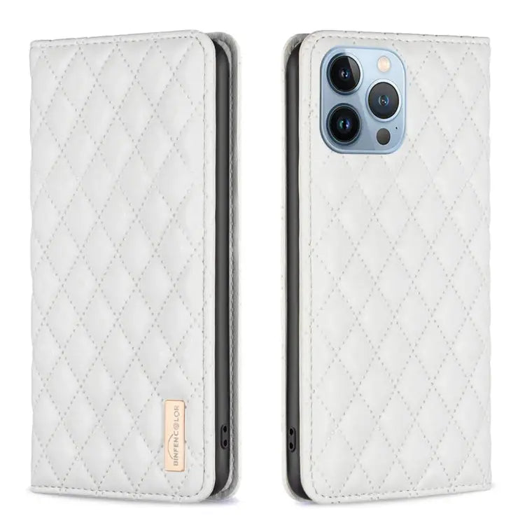 Diamond Lattice Magnetic Leather Flip Phone Case For iPhone 13 Pro Max For iPhone 13 Pro For iPhone 13 For iPhone 12