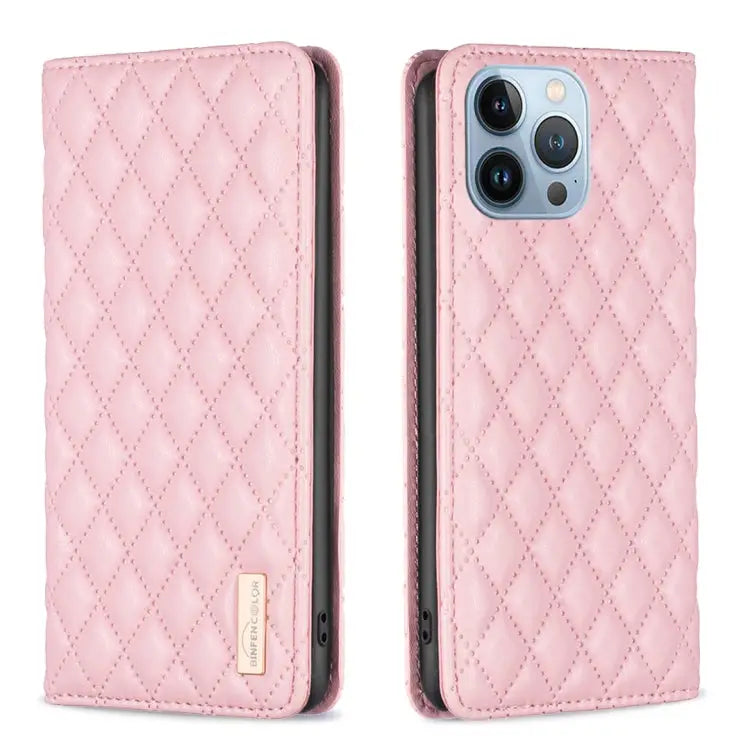 Diamond Lattice Magnetic Leather Flip Phone Case For iPhone 13 Pro Max For iPhone 13 Pro For iPhone 13 For iPhone 12