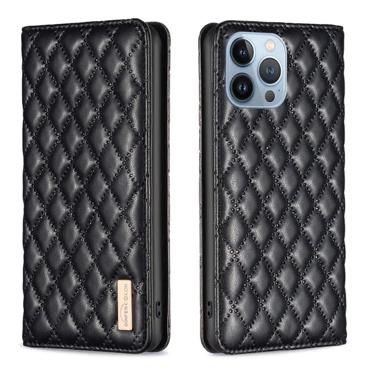 Diamond Lattice Magnetic Leather Flip Phone Case For iPhone 13 Pro Max For iPhone 13 Pro For iPhone 13 For iPhone 12