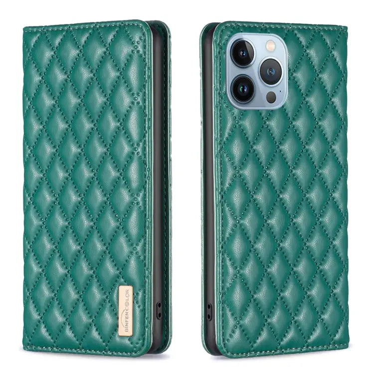 Diamond Lattice Magnetic Leather Flip Phone Case For iPhone 13 Pro Max For iPhone 13 Pro For iPhone 13 For iPhone 12