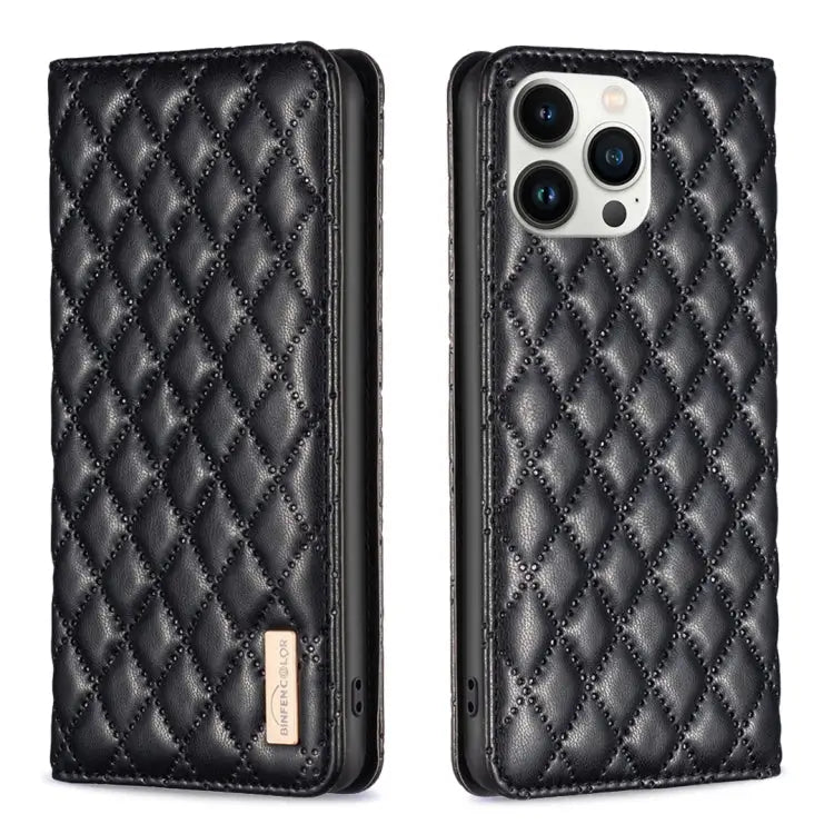 Diamond Lattice Magnetic Leather Flip Phone Case For iPhone 13 Pro Max For iPhone 13 Pro For iPhone 13 For iPhone 12