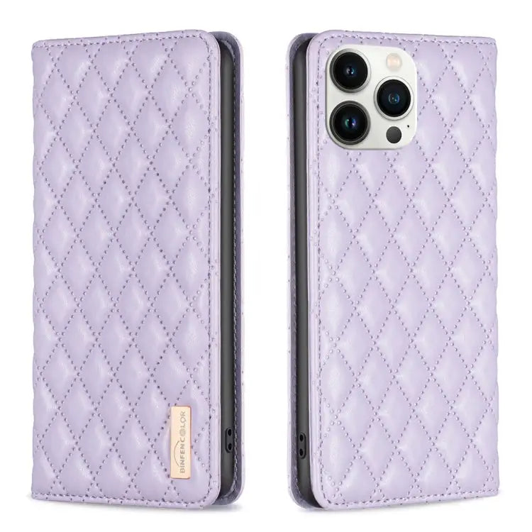 Diamond Lattice Magnetic Leather Flip Phone Case For iPhone 13 Pro Max For iPhone 13 Pro For iPhone 13 For iPhone 12