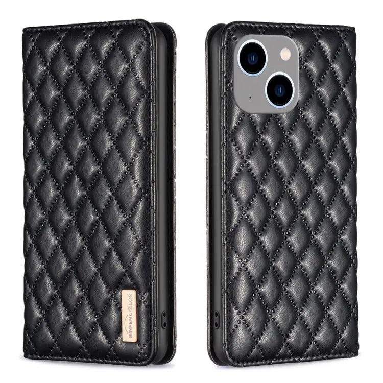 Diamond Lattice Magnetic Leather Flip Phone Case For iPhone 14 Pro Max For iPhone 14 Pro For iPhone 14 Plus For iPhone