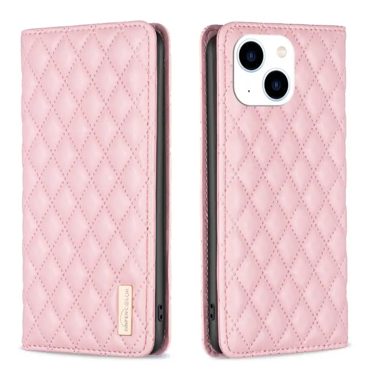 Diamond Lattice Magnetic Leather Flip Phone Case For iPhone 14 Pro Max For iPhone 14 Pro For iPhone 14 Plus For iPhone
