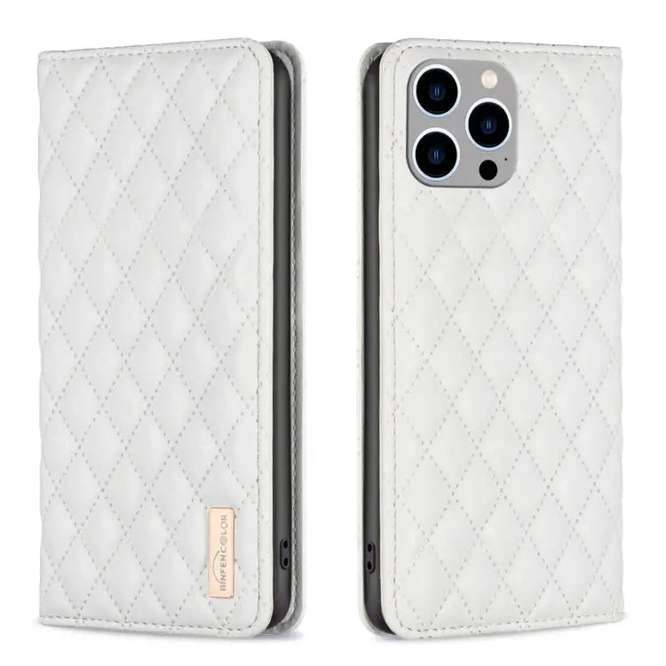 Diamond Lattice Magnetic Leather Flip Phone Case For iPhone 14 Pro Max For iPhone 14 Pro For iPhone 14 Plus For iPhone