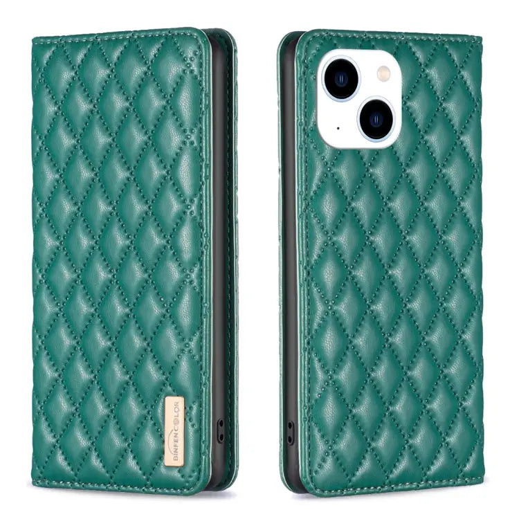 Diamond Lattice Magnetic Leather Flip Phone Case For iPhone 14 Pro Max For iPhone 14 Pro For iPhone 14 Plus For iPhone
