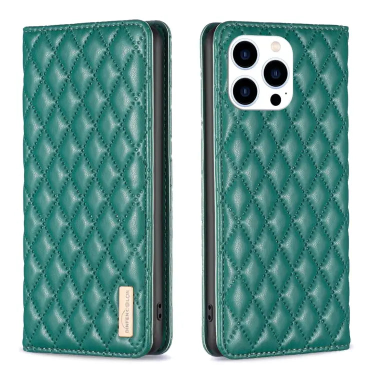 Diamond Lattice Magnetic Leather Flip Phone Case For iPhone 14 Pro Max For iPhone 14 Pro For iPhone 14 Plus For iPhone