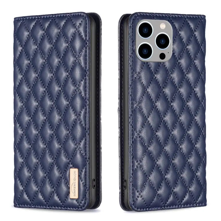 Diamond Lattice Magnetic Leather Flip Phone Case For iPhone 14 Pro Max For iPhone 14 Pro For iPhone 14 Plus For iPhone