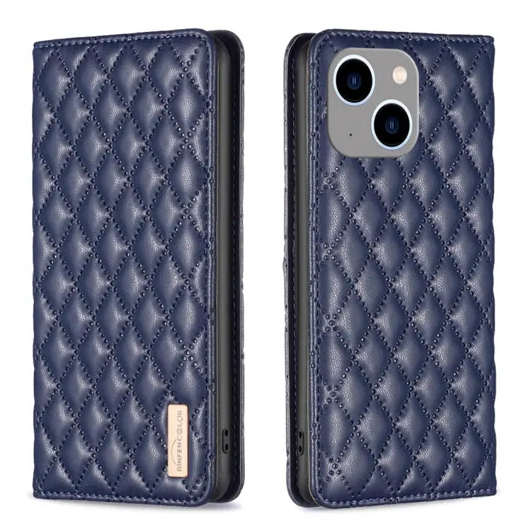 Diamond Lattice Magnetic Leather Flip Phone Case For iPhone 14 Pro Max For iPhone 14 Pro For iPhone 14 Plus For iPhone