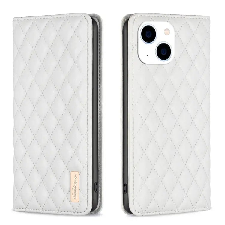 Diamond Lattice Magnetic Leather Flip Phone Case For iPhone 14 Pro Max For iPhone 14 Pro For iPhone 14 Plus For iPhone