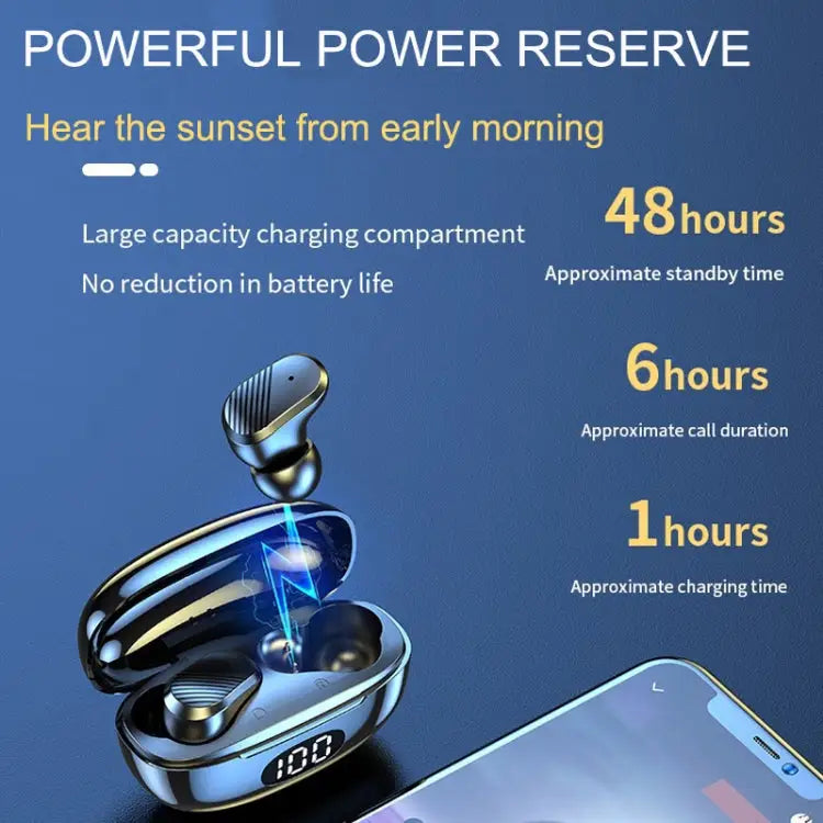 Digital Display Earphones In-Ear High Power Gaming Wireless Sports TWS Earphones - Apple Accessories