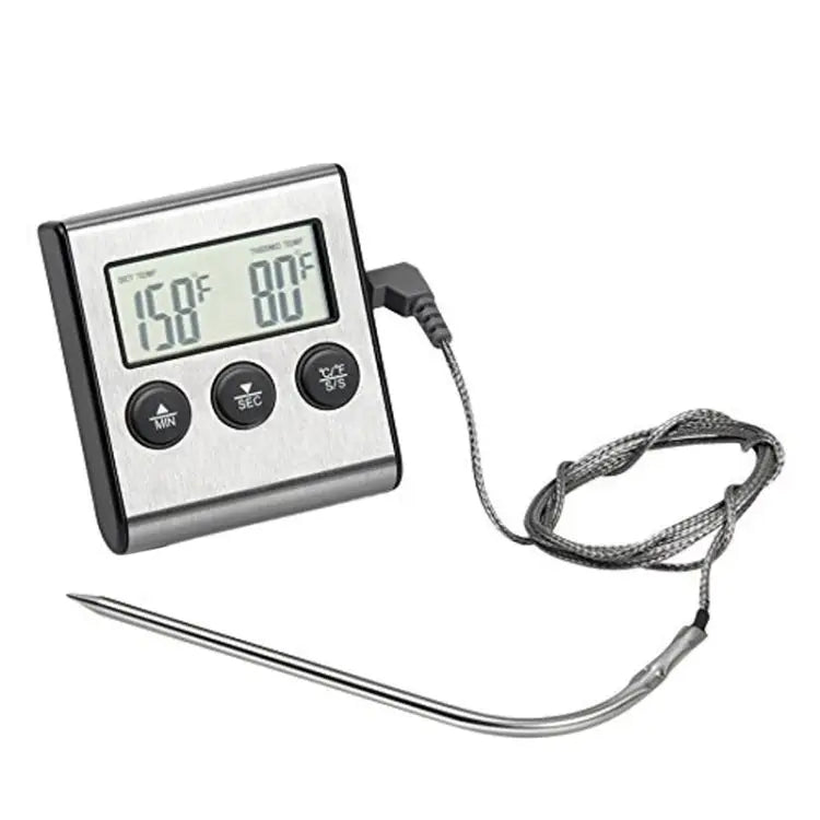 Digital Oven Thermometer Kitchen Food Cooking Meat BBQ Probe Thermometer Timer Water Milk Temperature Cooking Tools