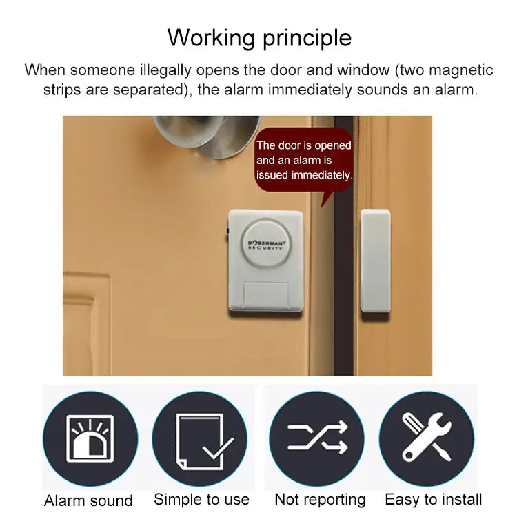 DOBERMAN SE-0119 Household Anti-theft Wireless Remote Control Door Magnetic Sensor Alarm SE-0119 - SE-0119