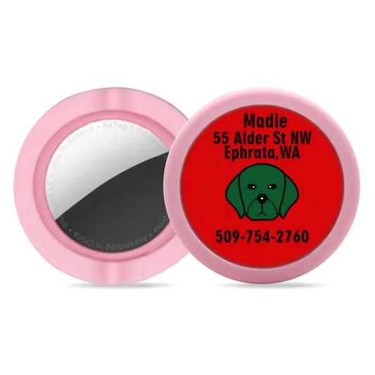 Dog Collar Shockproof Protective Case For AirTag - Pink - Apple Accessories