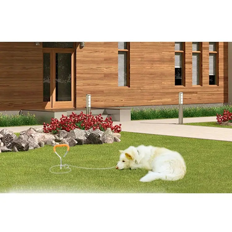 Dog Pile Fixation Spiral Nail with Handle For Medium Small Dog Long Training Outdoor Size: 45cm*9mm Size: 45cm*9mm