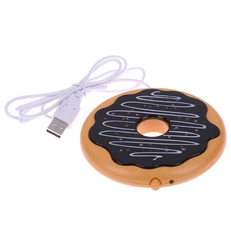 Donut Design USB Power Cable Desktop Mug Cup Warmer Tea Coffee Drinks Heating Mat Pad Donut - Donut