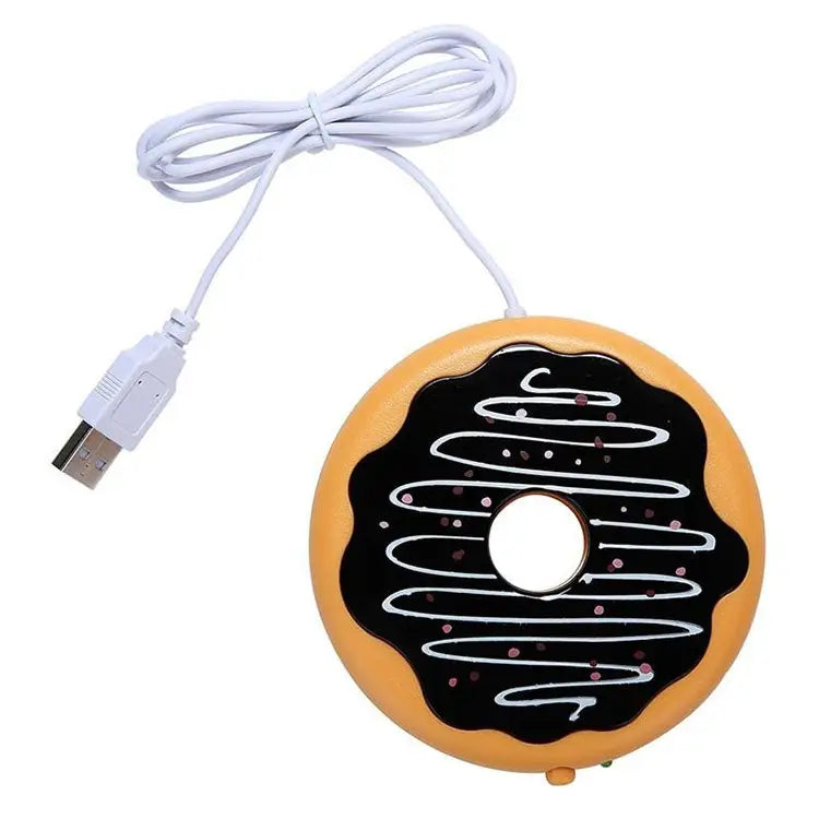 Donut Design USB Power Cable Desktop Mug Cup Warmer Tea Coffee Drinks Heating Mat Pad Donut - Donut