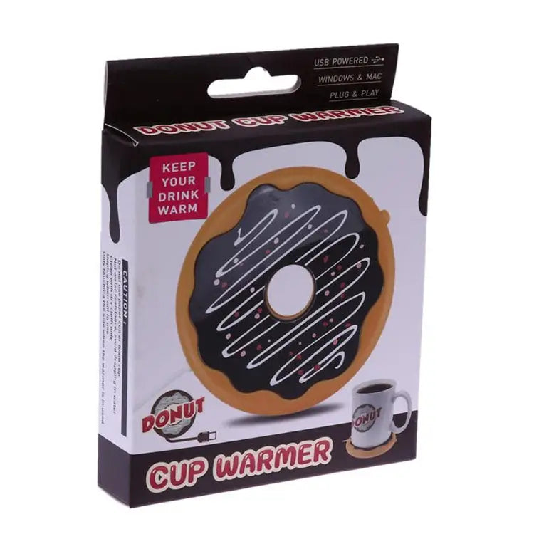 Donut Design USB Power Cable Desktop Mug Cup Warmer Tea Coffee Drinks Heating Mat Pad Donut - Donut