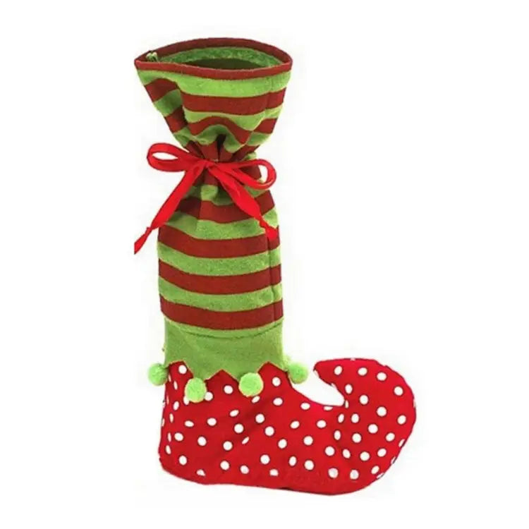 Dot Pattern Sock Christmas Dinner Table Decoration Candy Bag - Size: 35*20cm