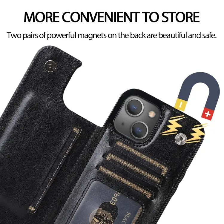 Double Buckle Phone Case For iPhone 14 Plus - Apple Accessories