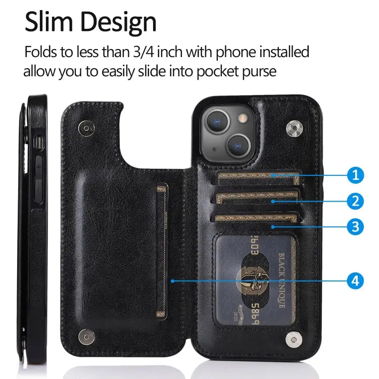Double Buckle Phone Case For iPhone 14 Plus - Apple Accessories