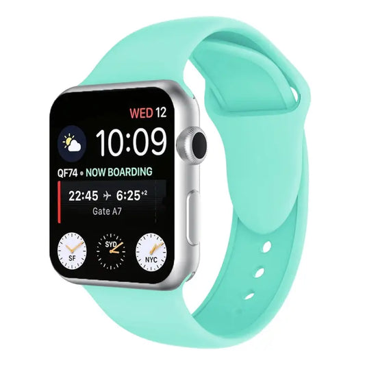 Double Rivets Silicone Watch Band for Apple Watch Series 3 & 2 & 1 42mm Apple Watch 42mm - Apple Watch 42mm / Mint Green