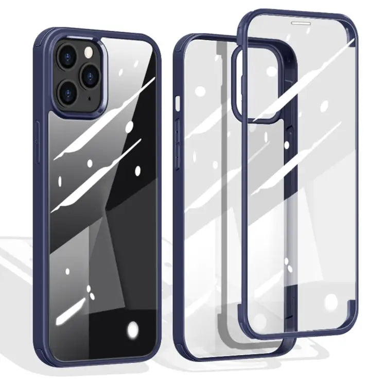 Double-sided Plastic Glass Protective Case For iPhone 12 mini For iPhone 12 / 12 Pro For iPhone 12 Pro Max - For iPhone