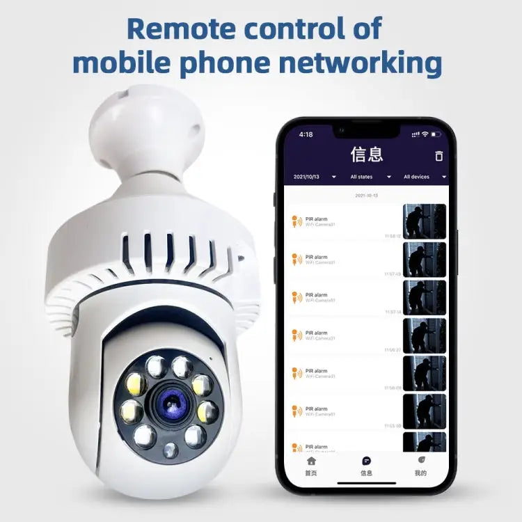 DP36 1080P Smoke Alarm Bulb WiFi Camera Support IR Night Vision / Motion Detection / Two-way Voice DP36 - DP36
