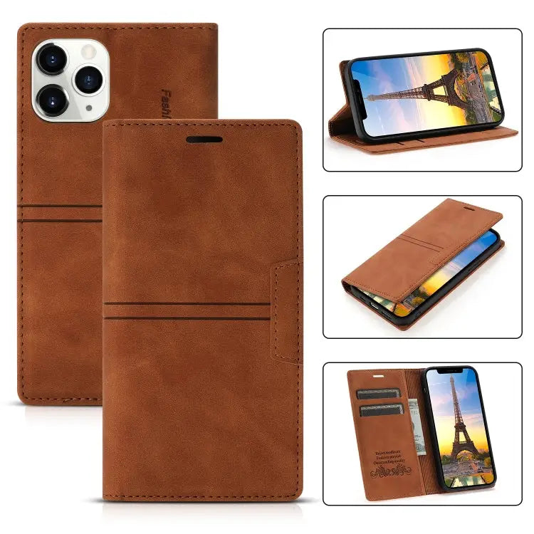 Dream Magnetic Suction Business Horizontal Flip PU Leather Case with Holder & Card Slot & Wallet For iPhone 13 mini