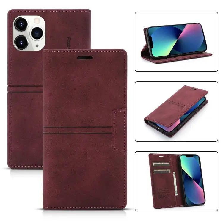 Dream Magnetic Suction Business Horizontal Flip PU Leather Case with Holder & Card Slot & Wallet For iPhone 13 mini