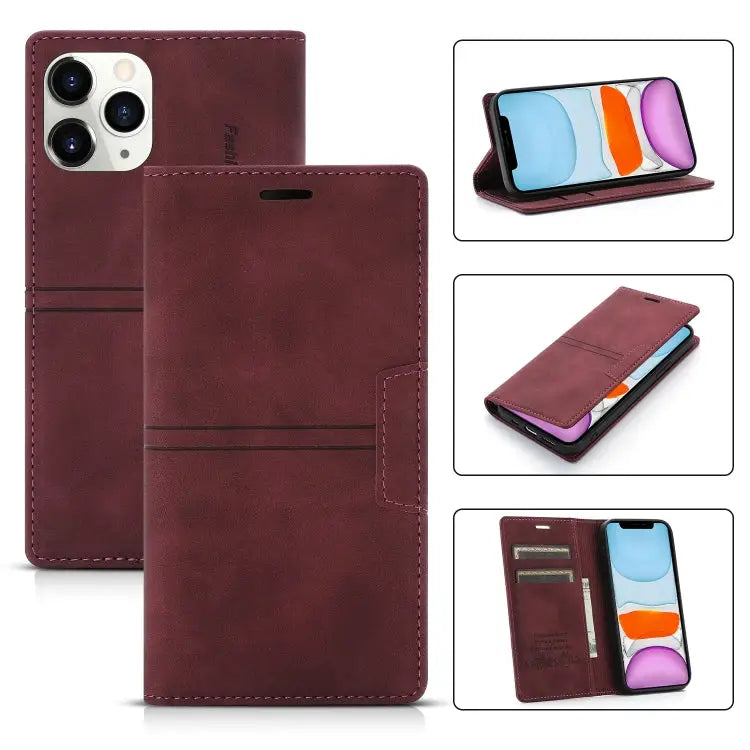 Dream Magnetic Suction Business Horizontal Flip PU Leather Case with Holder & Card Slot & Wallet For iPhone 12 mini