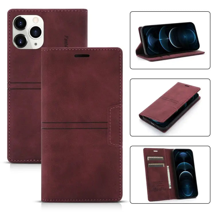 Dream Magnetic Suction Business Horizontal Flip PU Leather Case with Holder & Card Slot & Wallet For iPhone 12 mini