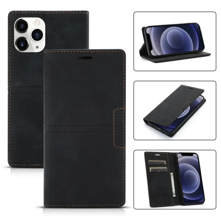 Dream Magnetic Suction Business Horizontal Flip PU Leather Case with Holder & Card Slot & Wallet For iPhone 12 mini