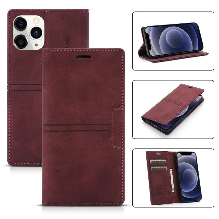 Dream Magnetic Suction Business Horizontal Flip PU Leather Case with Holder & Card Slot & Wallet For iPhone 12 mini